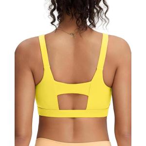 image:imageRUNNING GIRL Sports Bra for Women High Support Molded Cup Supportive High Impact Sports Bras with Sewn in PadsAbright Yellow
