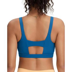 image:imageRUNNING GIRL Sports Bra for Women High Support Molded Cup Supportive High Impact Sports Bras with Sewn in PadsAdark Blue