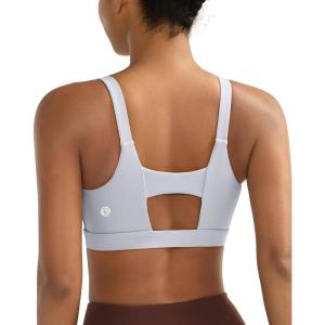 image:imageRUNNING GIRL Sports Bra for Women High Support Molded Cup Supportive High Impact Sports Bras with Sewn in PadsAgrey