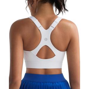 image:imageRUNNING GIRL Sports Bra for WomenAdjustable Straps Supportive High Impact Sports Bra with Sewn in PadsAwhite