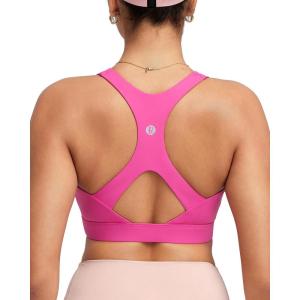 image:imageRUNNING GIRL Sports Bras for Women High Support Adjustable Straps High Impact Molded Cup Sports Bra with Sewn in PadsBhot Pink