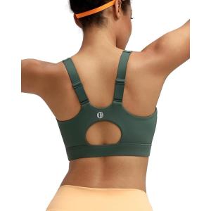 image:imageRUNNING GIRL Sports Bras for Women High Support Adjustable Straps High Impact Molded Cup Sports Bra with Sewn in PadsDark Green
