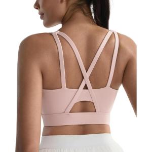 image:imageRUNNING GIRL Sports Bras for Women High Support Adjustable Straps High Impact Sports Bras with Sewn in Pads Workout BraRose Nude