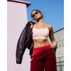 image:imageRUNNING GIRL Adjustable Sports Bras for WomenStrappy Back Molded Cup Sports Bra with Sewn in Pads Best for AC CupPink