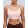 image:imageRUNNING GIRL Adjustable Sports Bras for WomenStrappy Back Molded Cup Sports Bra with Sewn in Pads Best for AC CupPink