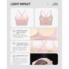 image:imageRUNNING GIRL Adjustable Sports Bras for WomenStrappy Back Molded Cup Sports Bra with Sewn in Pads Best for AC CupPink