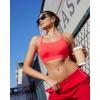 image:imageRUNNING GIRL Adjustable Sports Bras for WomenStrappy Back Molded Cup Sports Bra with Sewn in Pads Best for AC CupRed