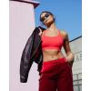 image:imageRUNNING GIRL Adjustable Sports Bras for WomenStrappy Back Molded Cup Sports Bra with Sewn in Pads Best for AC CupRed