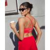 image:imageRUNNING GIRL Adjustable Sports Bras for WomenStrappy Back Molded Cup Sports Bra with Sewn in Pads Best for AC CupRed