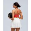 image:imageRUNNING GIRL Adjustable Sports Bras for WomenStrappy Back Molded Cup Sports Bra with Sewn in Pads Best for AC CupRed