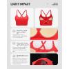 image:imageRUNNING GIRL Adjustable Sports Bras for WomenStrappy Back Molded Cup Sports Bra with Sewn in Pads Best for AC CupRed