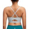 image:imageRUNNING GIRL Adjustable Sports Bras for WomenStrappy Back Molded Cup Sports Bra with Sewn in Pads Best for AC CupGrey