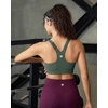 image:imageRUNNING GIRL Sports Bra for WomenAdjustable Straps Supportive High Impact Sports Bra with Sewn in PadsDark Green