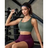 image:imageRUNNING GIRL Sports Bra for WomenAdjustable Straps Supportive High Impact Sports Bra with Sewn in PadsDark Green