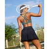 image:imageRUNNING GIRL Sports Bra for WomenStrappy Running Supportive High Impact Sports Bra with Sewn in PadsCdark Green