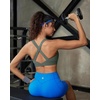 image:imageRUNNING GIRL Sports Bra for WomenStrappy Running Supportive High Impact Sports Bra with Sewn in PadsCdark Green
