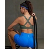 image:imageRUNNING GIRL Sports Bra for WomenStrappy Running Supportive High Impact Sports Bra with Sewn in PadsCdark Green