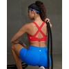 image:imageRUNNING GIRL Sports Bra for WomenStrappy Running Supportive High Impact Sports Bra with Sewn in PadsCdeep Red
