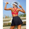 image:imageRUNNING GIRL Sports Bra for WomenStrappy Running Supportive High Impact Sports Bra with Sewn in PadsCdeep Red