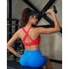 image:imageRUNNING GIRL Sports Bra for WomenStrappy Running Supportive High Impact Sports Bra with Sewn in PadsCdeep Red