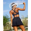 image:imageRUNNING GIRL Sports Bra for WomenStrappy Running Supportive High Impact Sports Bra with Sewn in PadsCnavy Blue