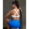 image:imageRUNNING GIRL Sports Bra for WomenStrappy Running Supportive High Impact Sports Bra with Sewn in PadsCwhite