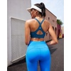 image:imageRUNNING GIRL Sports Bra for WomenY Back Molded Cup Strappy Running High Impact Sports Bra with Sewn in PadsDeep Blue
