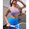 image:imageRUNNING GIRL Sports Bra for WomenY Back Molded Cup Strappy Running High Impact Sports Bra with Sewn in PadsDusty Lavender