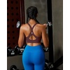 image:imageRUNNING GIRL Sports Bra for WomenY Back Molded Cup Strappy Running High Impact Sports Bra with Sewn in PadsMaroon