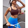 image:imageRUNNING GIRL Sports Bra for WomenY Back Molded Cup Strappy Running High Impact Sports Bra with Sewn in PadsMaroon