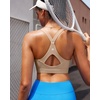 image:imageRUNNING GIRL Sports Bra for WomenY Back Molded Cup Strappy Running High Impact Sports Bra with Sewn in PadsNude