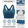 image:imageRUNNING GIRL Sports Bras for Women High SupportRacerback Supportive Molded Cup Sports Bra with Sewn in PadsAdark Blue