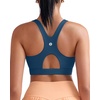 image:imageRUNNING GIRL Sports Bras for Women High SupportRacerback Supportive Molded Cup Sports Bra with Sewn in PadsAdark Blue
