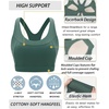 image:imageRUNNING GIRL Sports Bras for Women High SupportRacerback Supportive Molded Cup Sports Bra with Sewn in PadsAdark Green