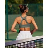 image:imageRUNNING GIRL Sports Bras for Women High SupportRacerback Supportive Molded Cup Sports Bra with Sewn in PadsBdark Green