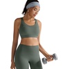 image:imageRUNNING GIRL Sports Bras for Women High SupportRacerback Supportive Molded Cup Sports Bra with Sewn in PadsBdark Green