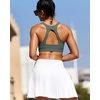 image:imageRUNNING GIRL Sports Bras for Women High SupportRacerback Supportive Molded Cup Sports Bra with Sewn in PadsBdark Green