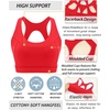 image:imageRUNNING GIRL Sports Bras for Women High SupportRacerback Supportive Molded Cup Sports Bra with Sewn in PadsBdeep Red
