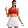 image:imageRUNNING GIRL Sports Bras for Women High SupportRacerback Supportive Molded Cup Sports Bra with Sewn in PadsBdeep Red