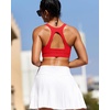 image:imageRUNNING GIRL Sports Bras for Women High SupportRacerback Supportive Molded Cup Sports Bra with Sewn in PadsBdeep Red