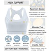image:imageRUNNING GIRL Sports Bras for Women High SupportRacerback Supportive Molded Cup Sports Bra with Sewn in PadsBgrey
