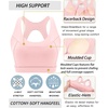 image:imageRUNNING GIRL Sports Bras for Women High SupportRacerback Supportive Molded Cup Sports Bra with Sewn in PadsBpink