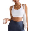 image:imageRUNNING GIRL Sports Bras for Women High SupportRacerback Supportive Molded Cup Sports Bra with Sewn in PadsBwhite