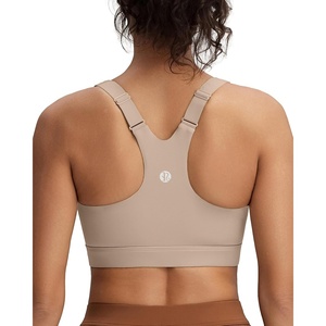 image:imageRUNNING GIRL Sports Bra for WomenAdjustable Straps Supportive High Impact Sports Bra with Sewn in PadsNude