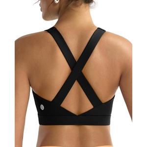 image:imageRUNNING GIRL Sports Bra for WomenStrappy Running Supportive High Impact Sports Bra with Sewn in PadsCblack