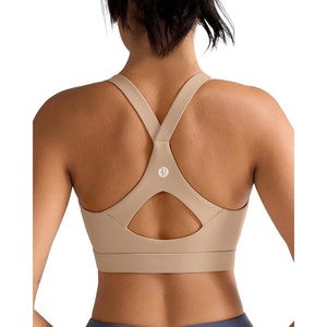 image:imageRUNNING GIRL Sports Bra for WomenY Back Molded Cup Strappy Running High Impact Sports Bra with Sewn in PadsNude