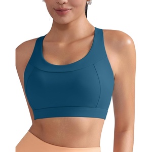 image:imageRUNNING GIRL Sports Bras for Women High SupportRacerback Supportive Molded Cup Sports Bra with Sewn in PadsAdark Blue