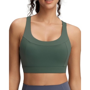 image:imageRUNNING GIRL Sports Bras for Women High SupportRacerback Supportive Molded Cup Sports Bra with Sewn in PadsAdark Green