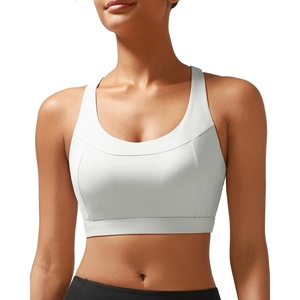 image:imageRUNNING GIRL Sports Bras for Women High SupportRacerback Supportive Molded Cup Sports Bra with Sewn in PadsAgrey