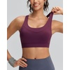 image:imageRUNNING GIRL Sports Bra for Women High Support Molded Cup High Impact Sports Bras with Sewn in Pads Strappy Running BraDeep Purple